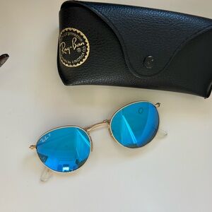 Ray-Ban Round Metal blue polarized sunglasses